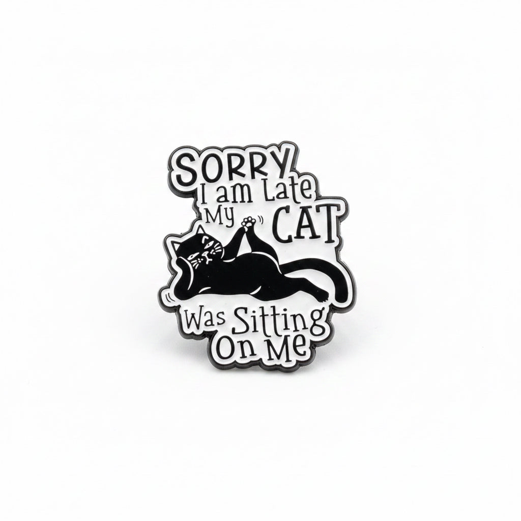 Funny cat lovers pin
