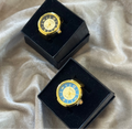 Bozhi Quartz Gold Colour Circle Watch Rings