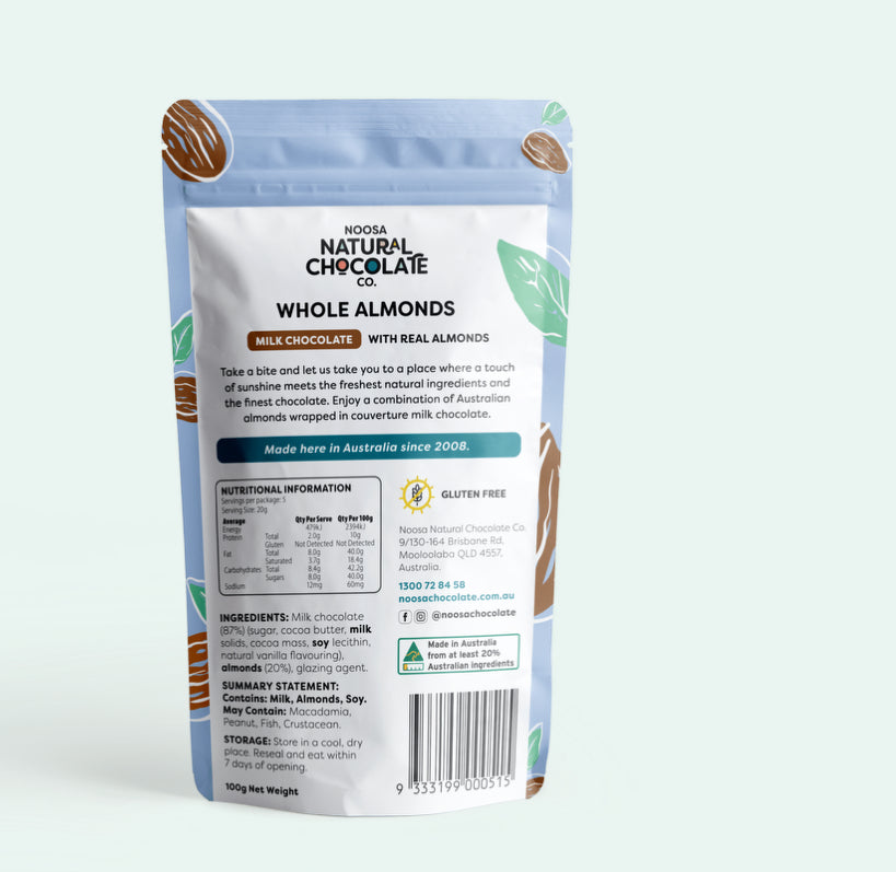 Amandes au chocolat au lait 100 g