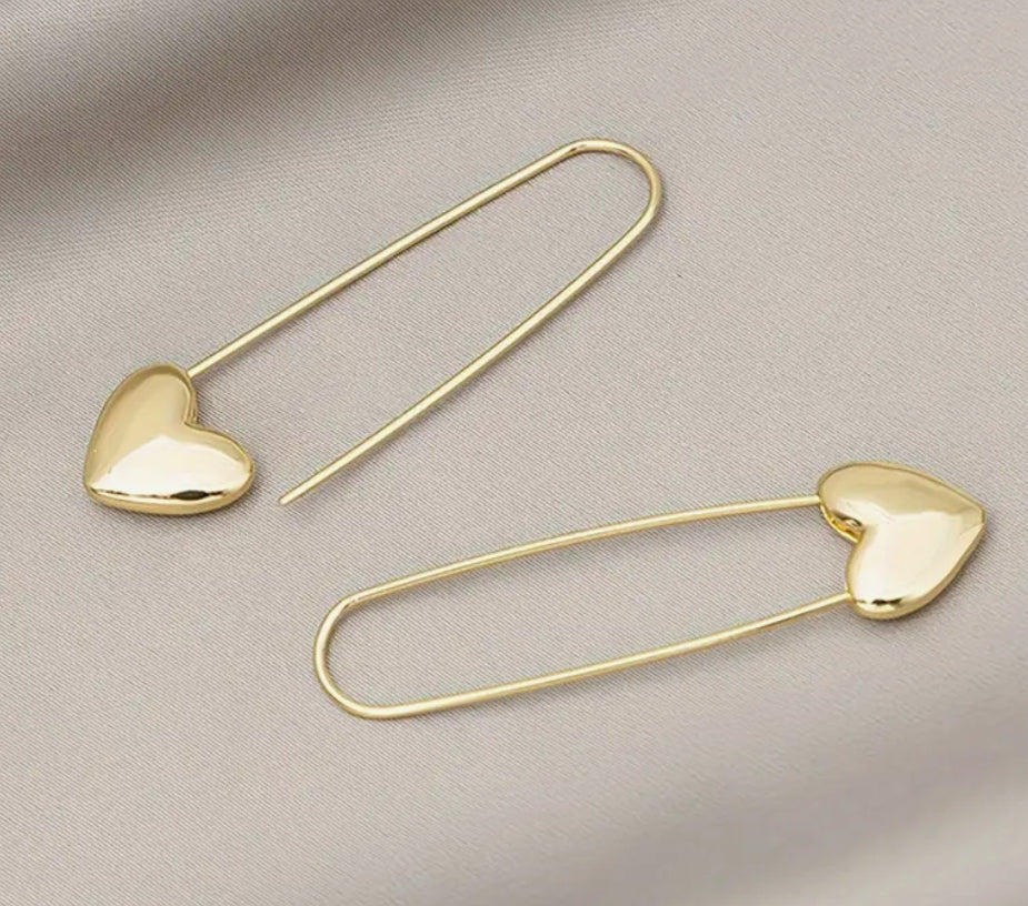 Golden Heart Earrings