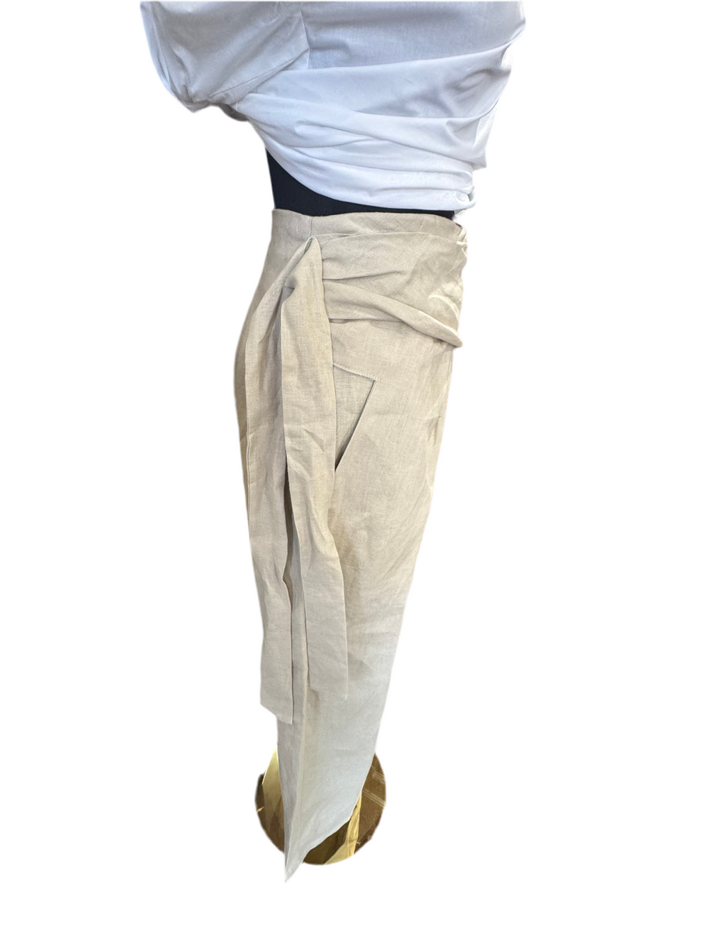 Pantalon beige en lin