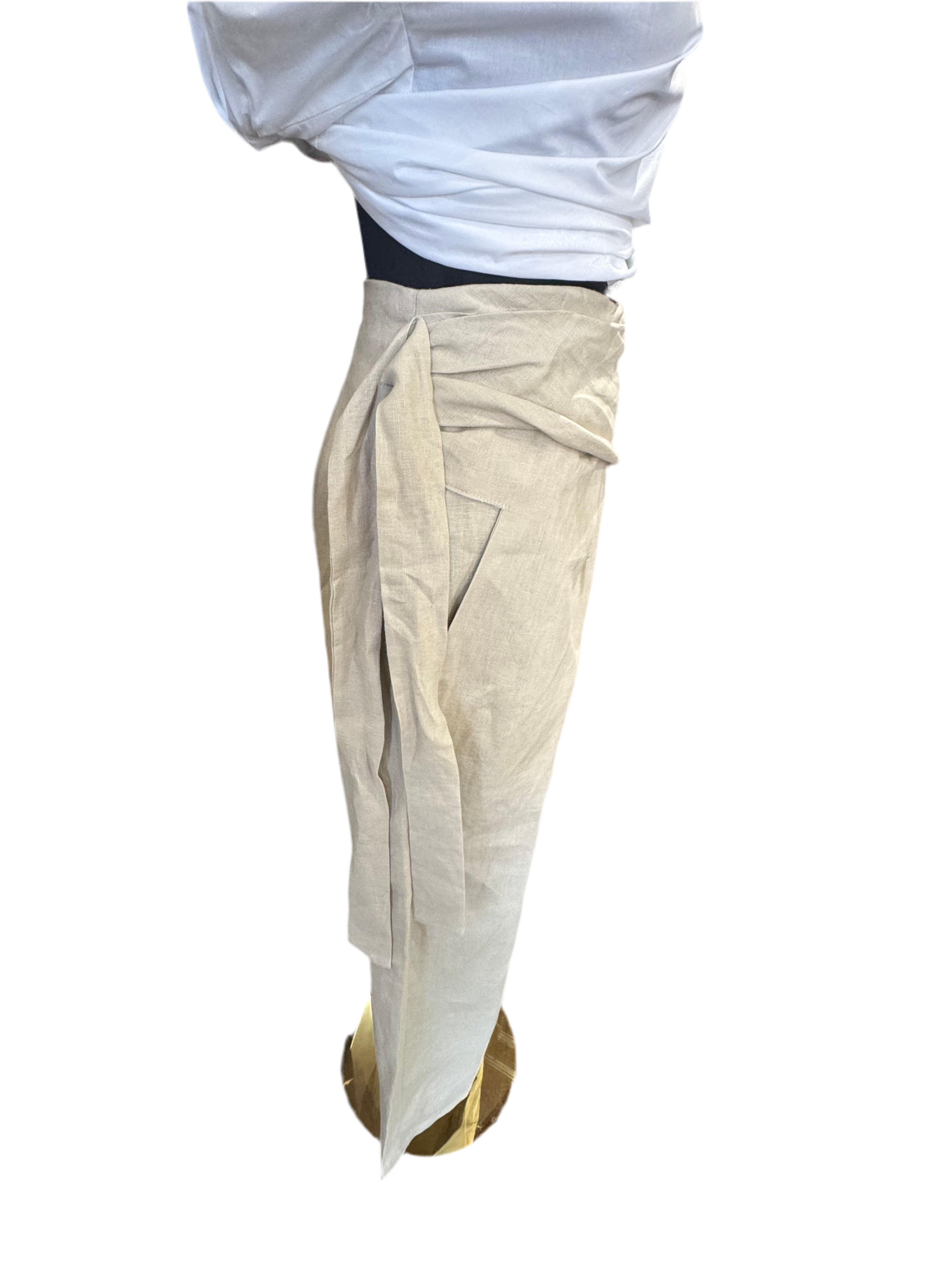 Linen beige pants