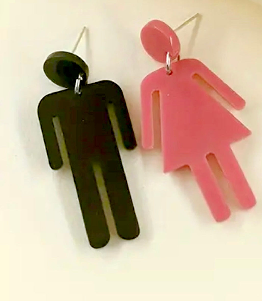 Stainless steel man woman stud earrings