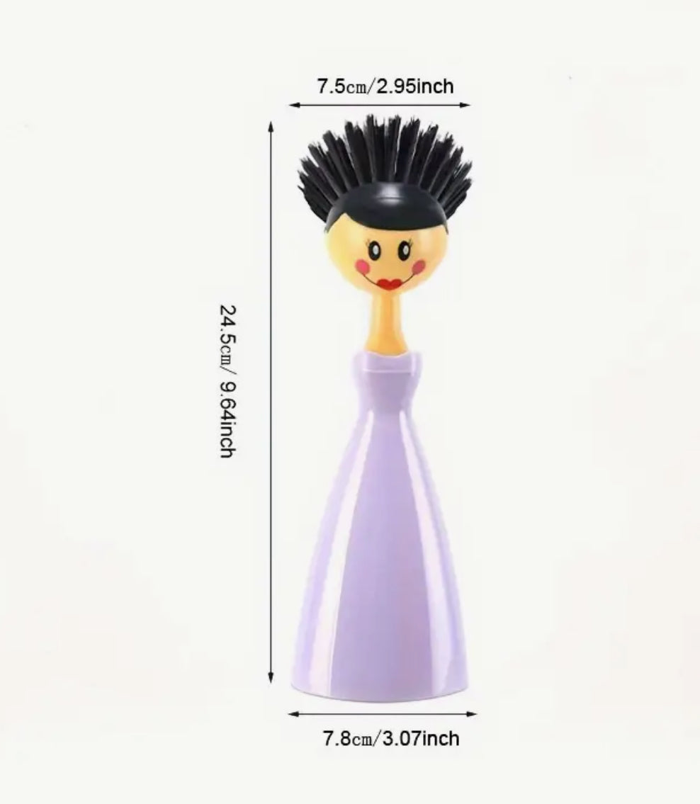 Ensemble brosse à récurer et support pour femme