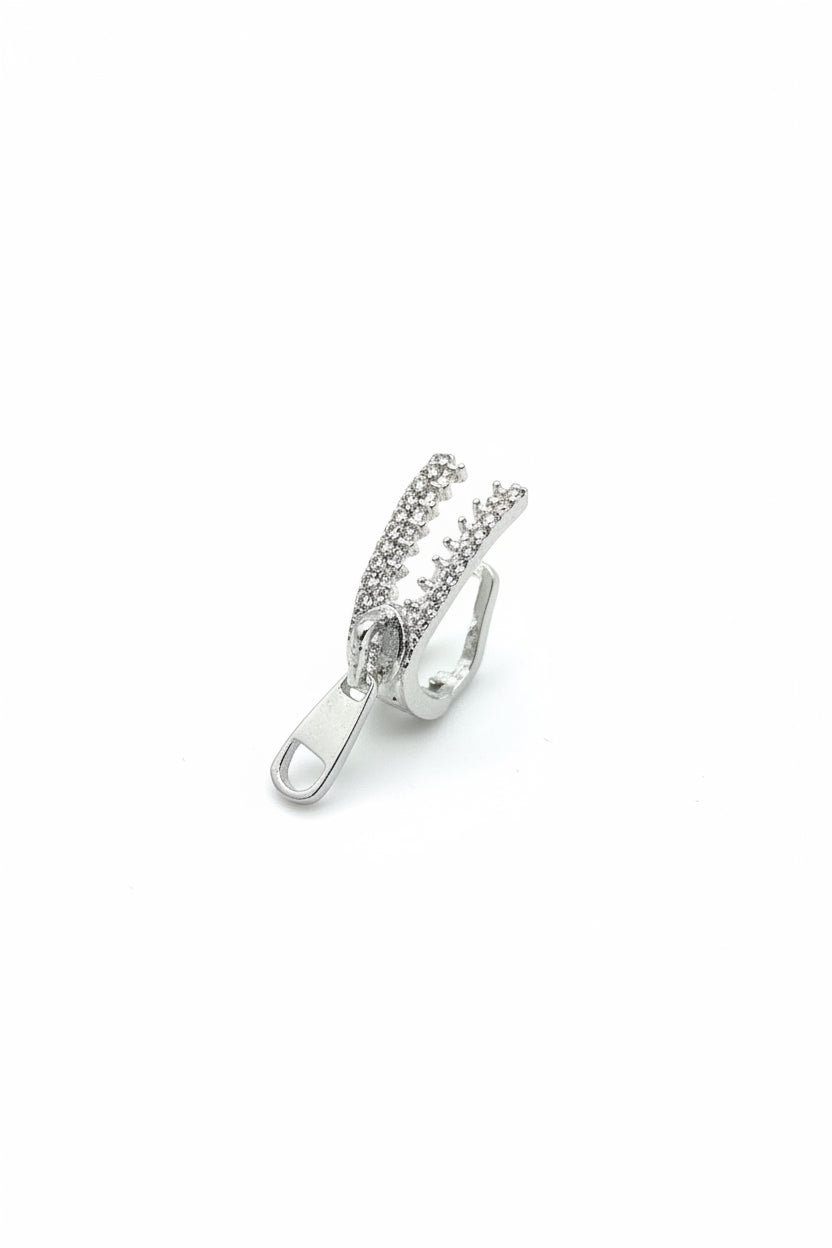 Zipper diamanté ear cuff