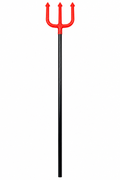 90cm plastic devil's pitchfork red and black