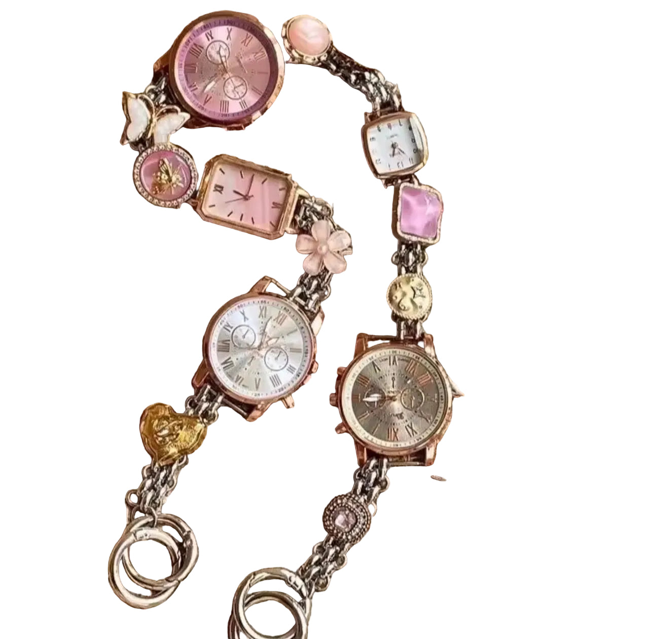 Watch Button Necklace