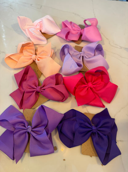 Hair bow clip ( many red-tone colours)