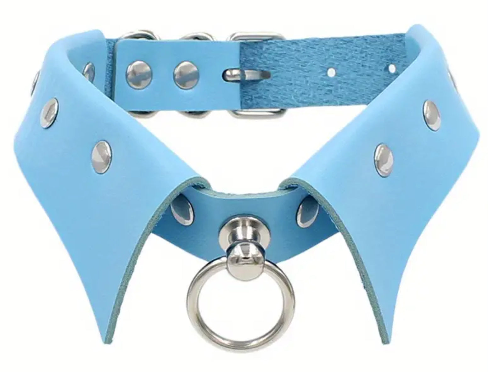 Collier à anneaux cloutés