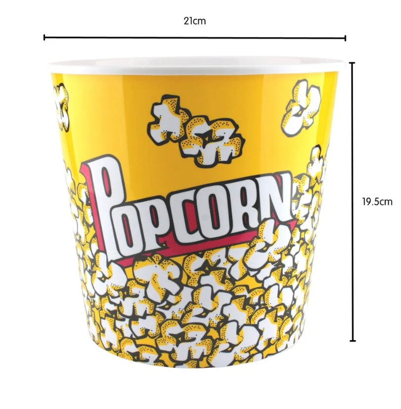 Grand seau ou bac à pop-corn en plastique