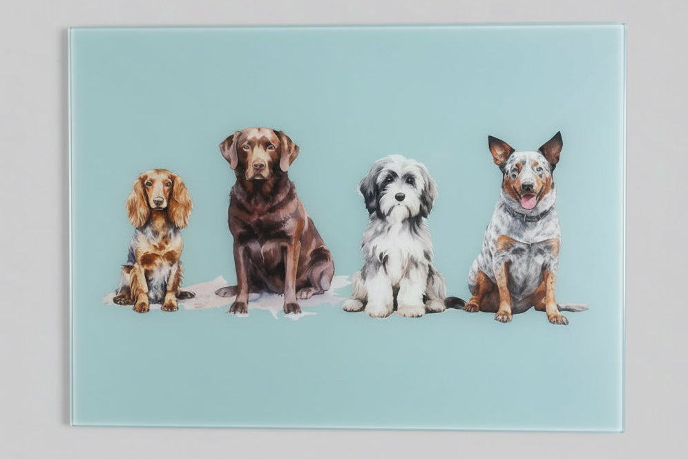 Glass cutting board (dogs)