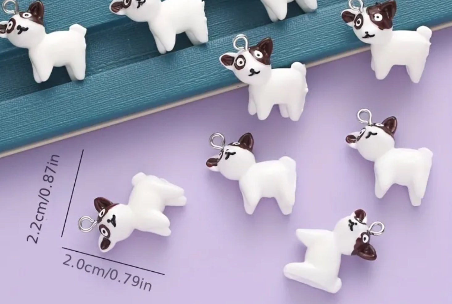 White Dog charm