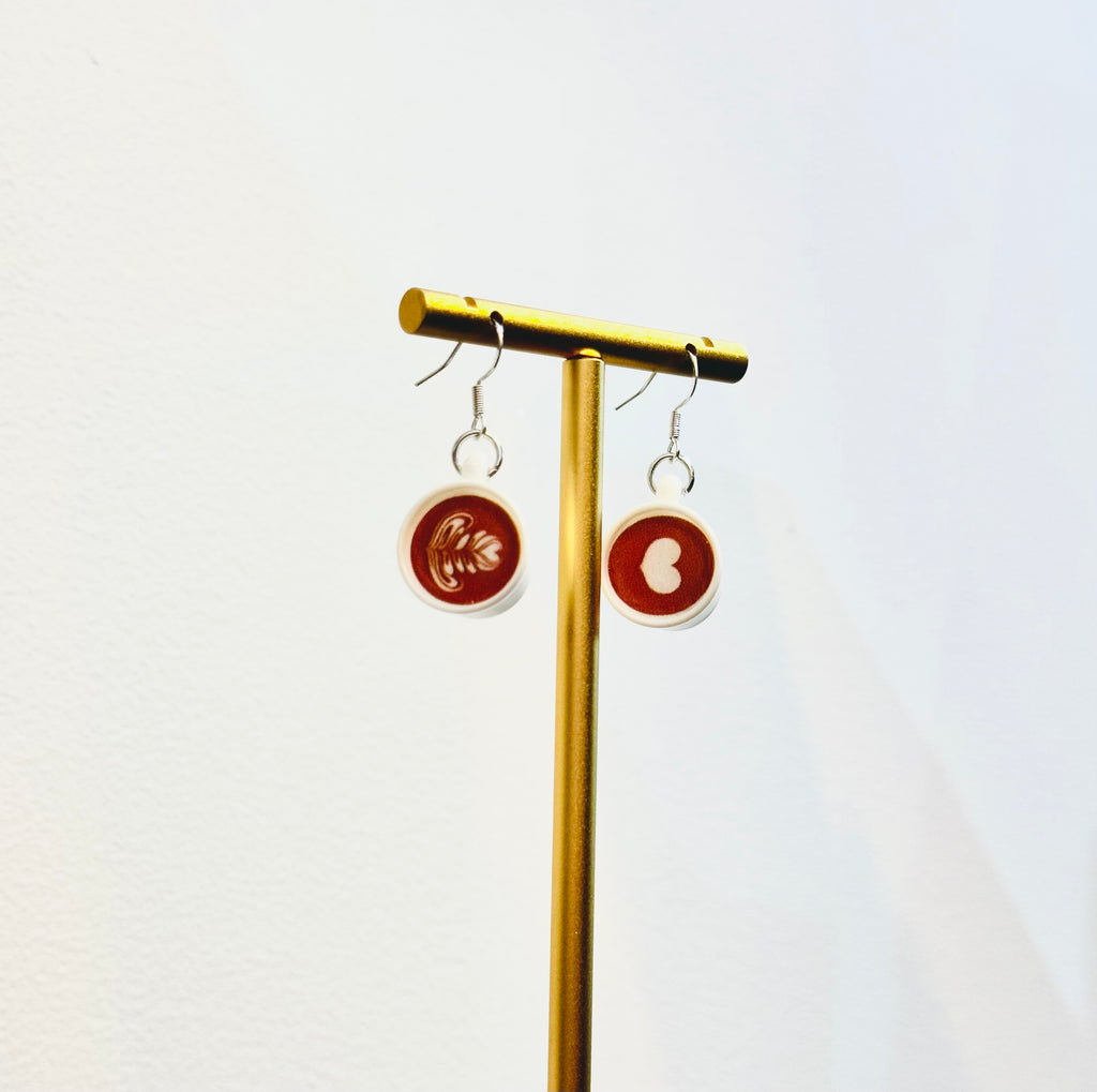 Boucles d'oreilles en argent sterling avec tasse à café