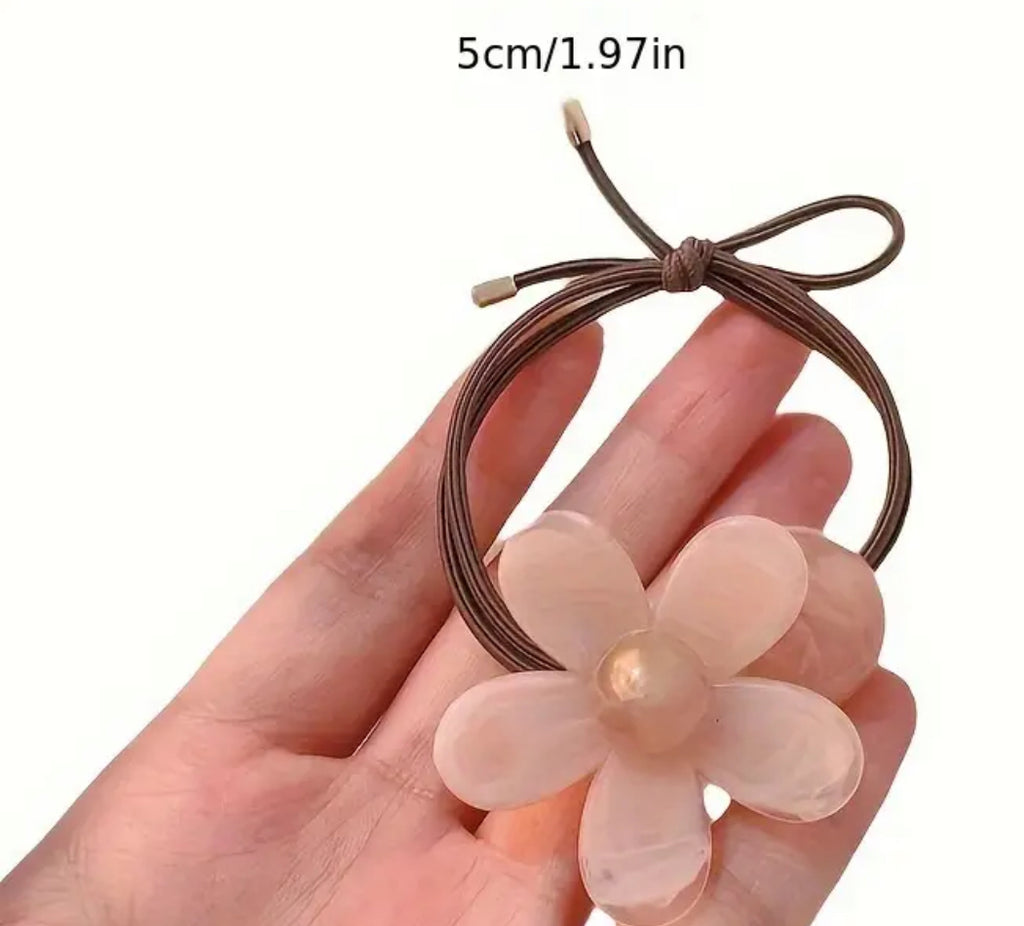 Élastique à cheveux à fleurs