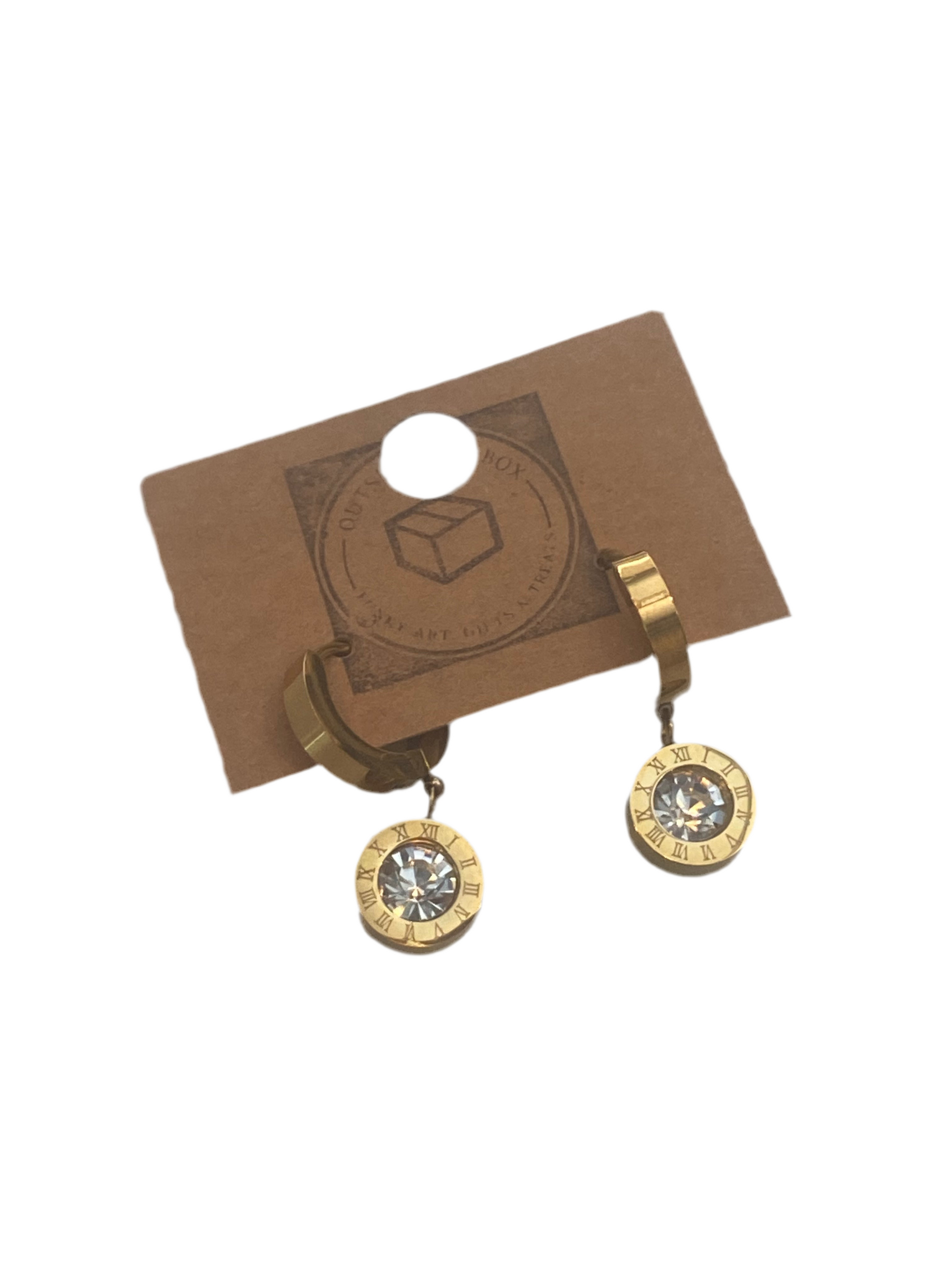 Roman Numeral Earrings - Larger Hoops