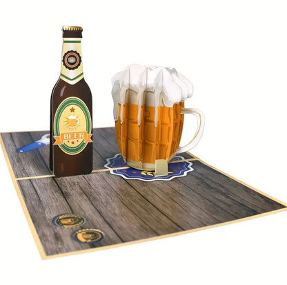 3D Greeting Card - Beer