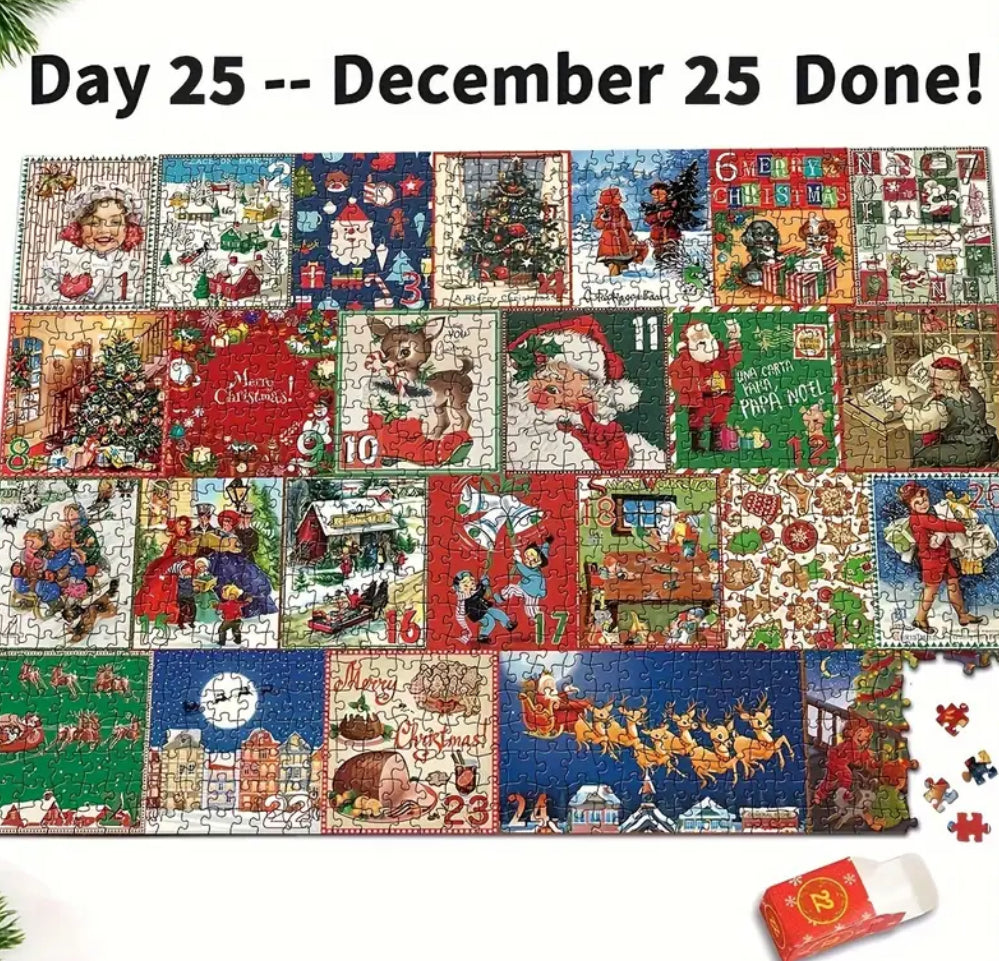 Calendrier de l'Avent de Noël de 1000 pièces