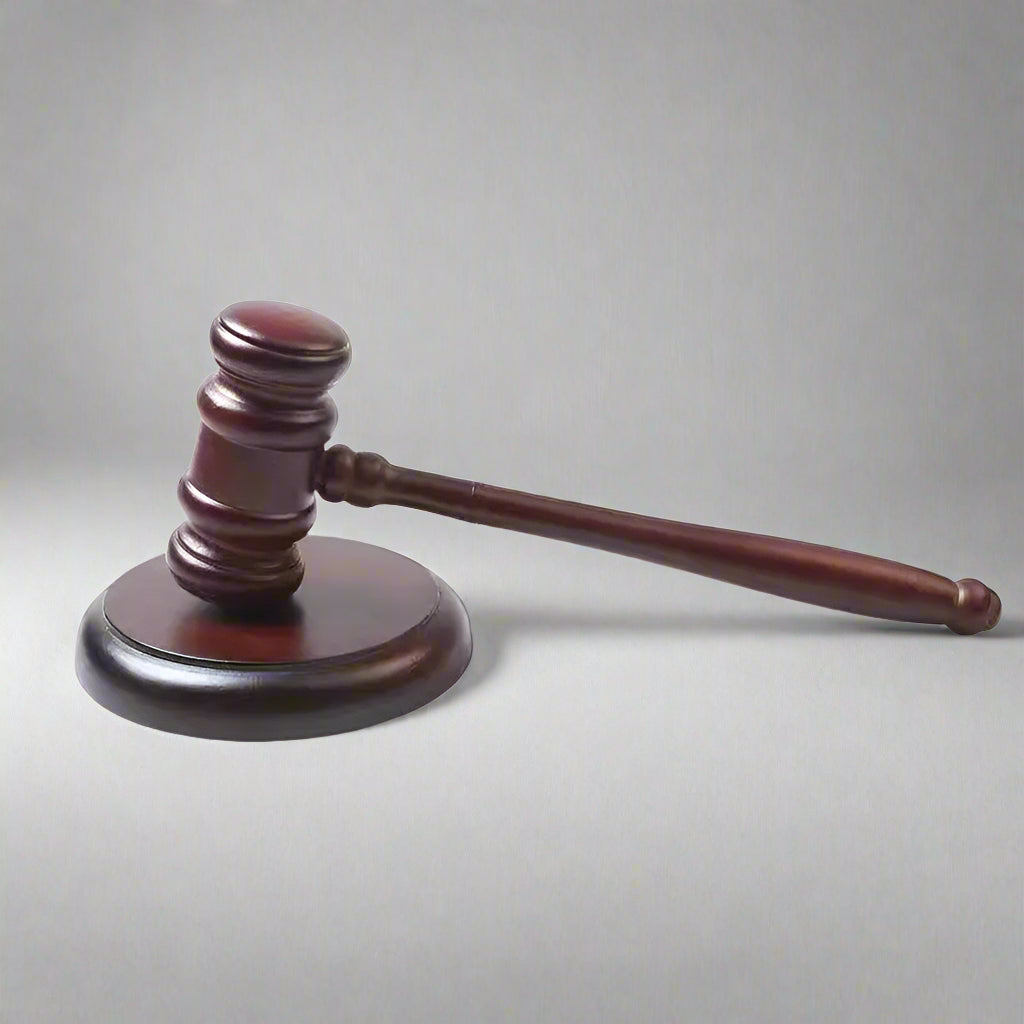 Courtroom Hammer with Sound Base – Wooden Gavel Set for Judges, Auctioneers & Ceremonies