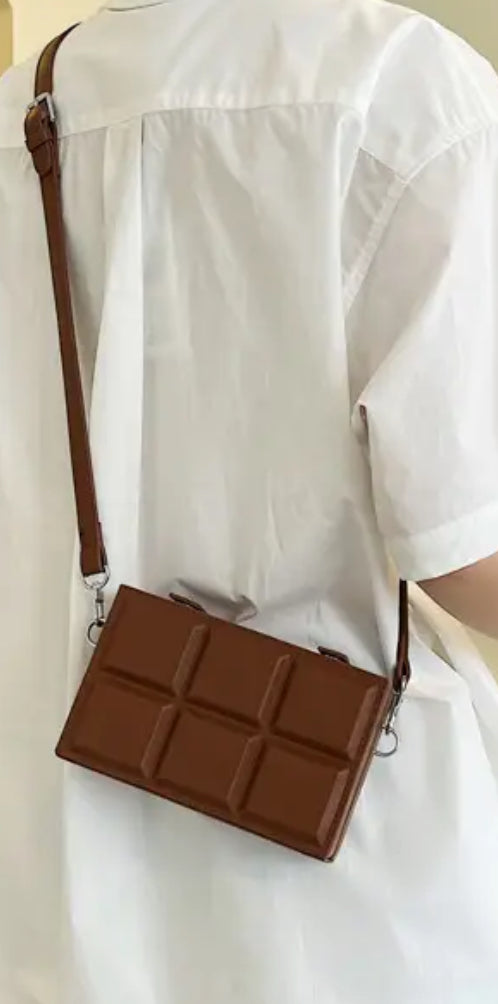 Sac à main en forme de bloc de chocolat