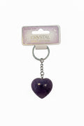 Amethyst Heart Keychain