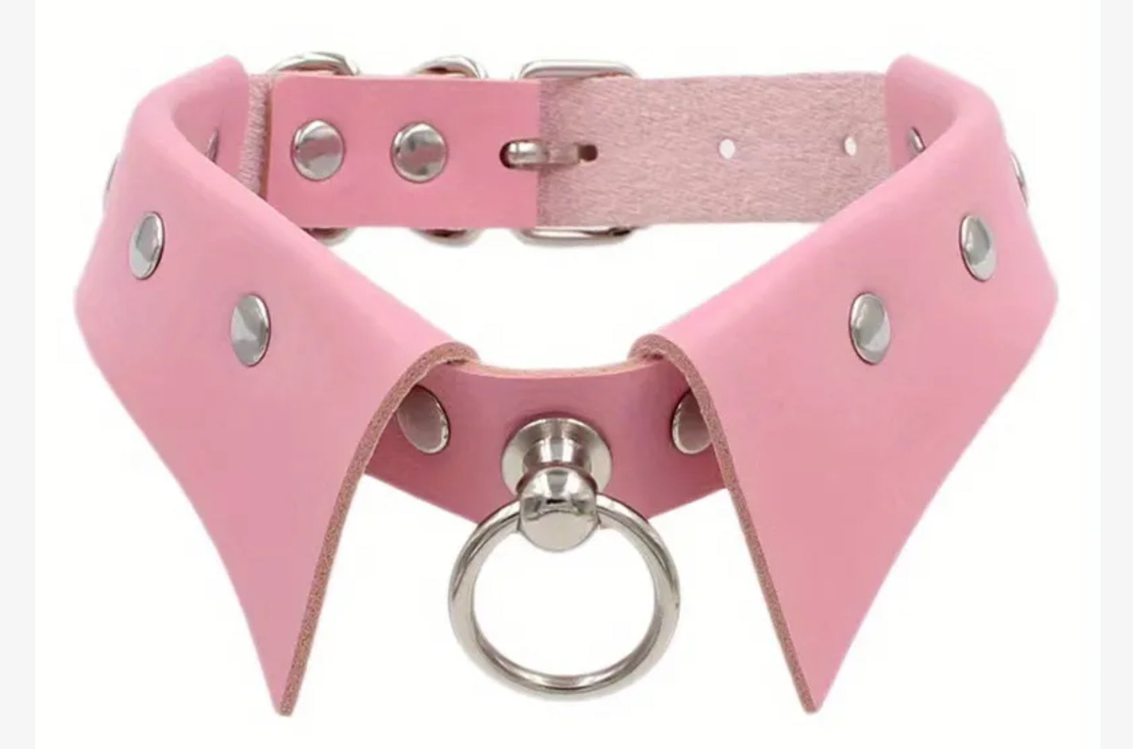 Collier pour animal de compagnie en similicuir clouté