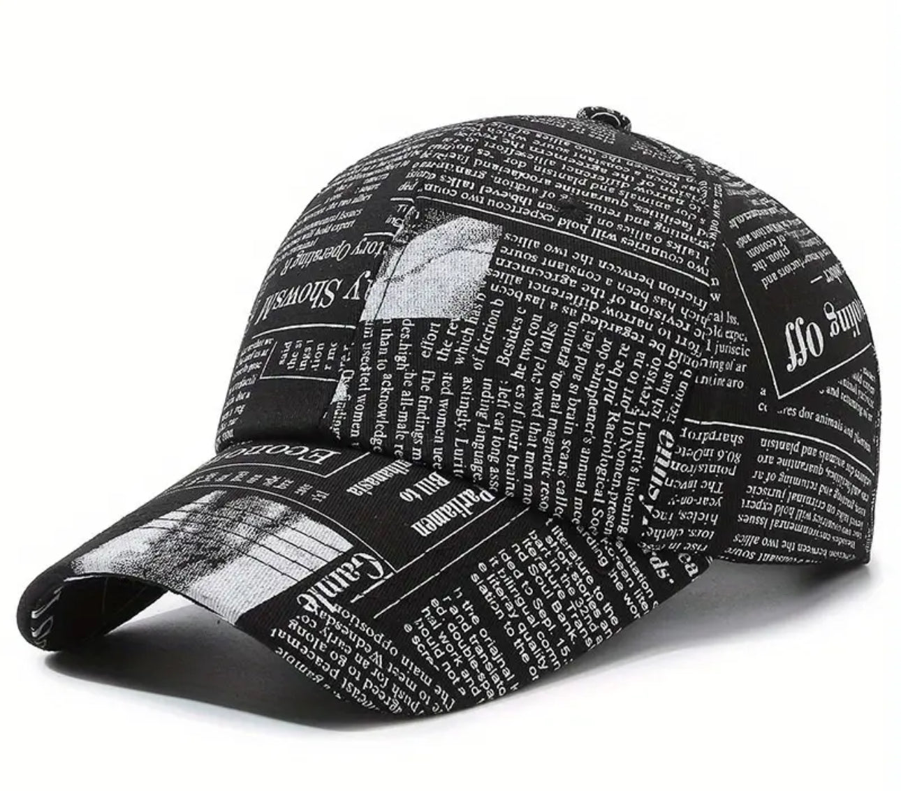Black Newspaper cap