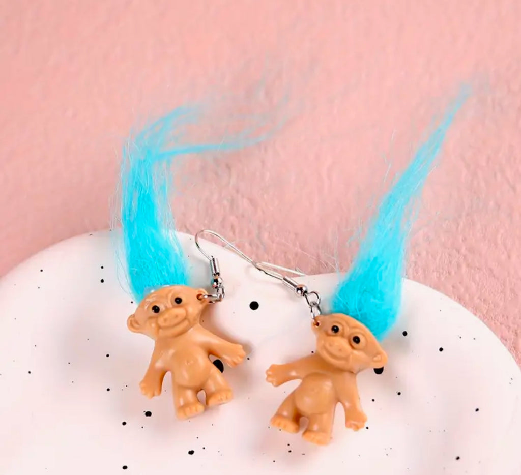 Boucles d'oreilles Trolls (3 couleurs)