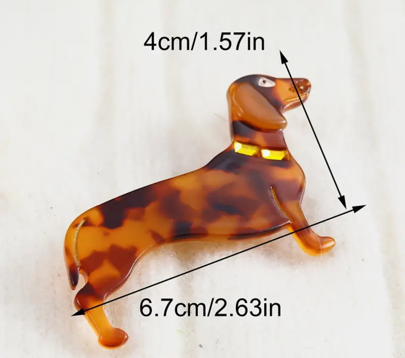 Daschund Hair Clip