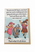 Funny Hokey Pokey dance old birthday card