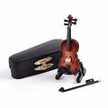 Miniature Violin, Bow, Case, Stand