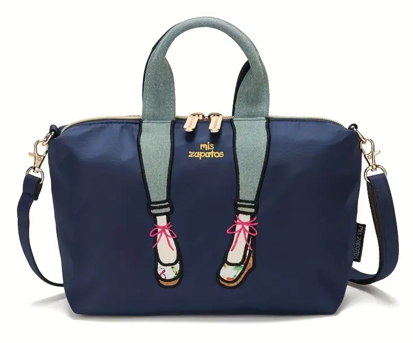Blue Mis Zapatos clutch handbag