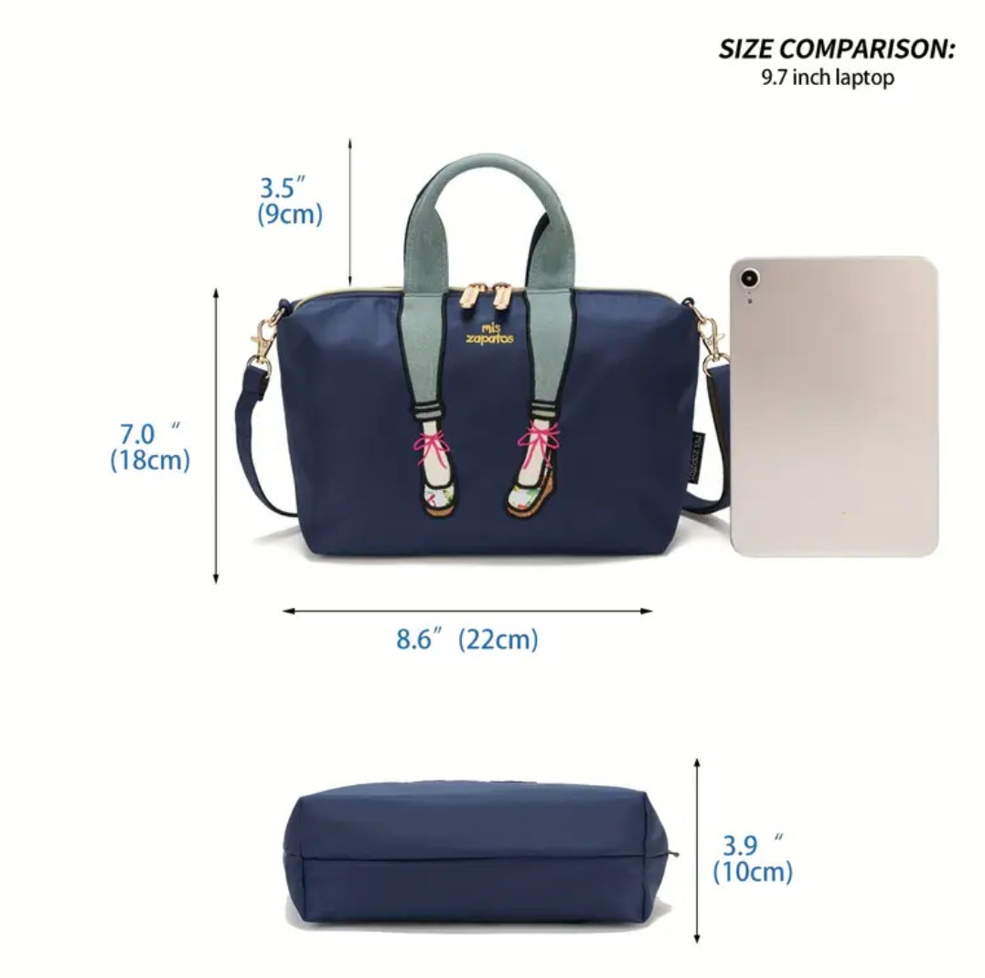 Blue Mis Zapatos clutch handbag