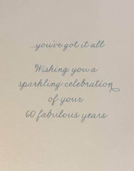 60 and simply stunning - greeting card