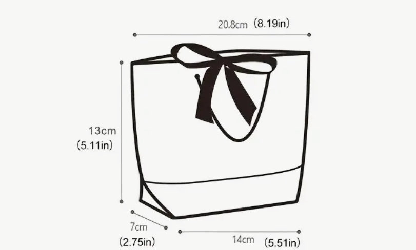 Sac cadeau noir et blanc
