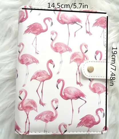 Flamingo notebook with pen holder