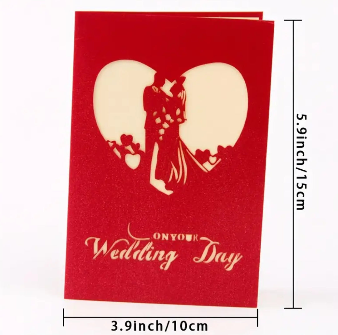 Carte de vœux pop-up 3D - Mariage