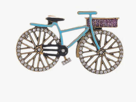 Bike Brooch ( Blue or Gray)