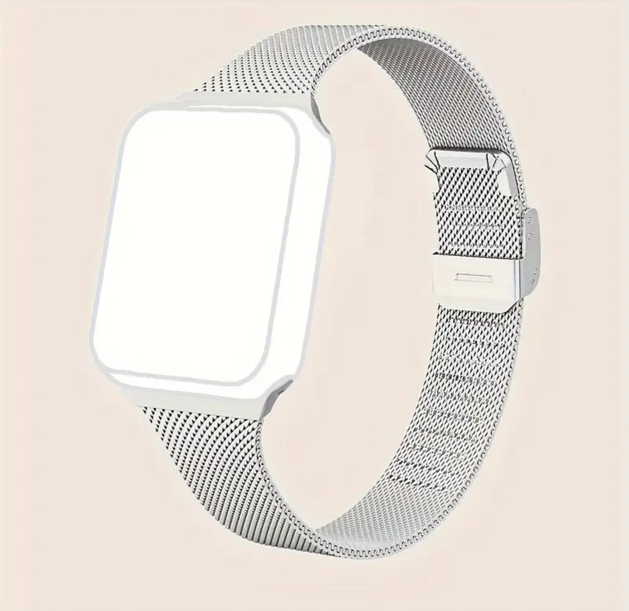 Bracelet et boîtier en maille d'acier inoxydable fin pour Apple Watch 38 mm