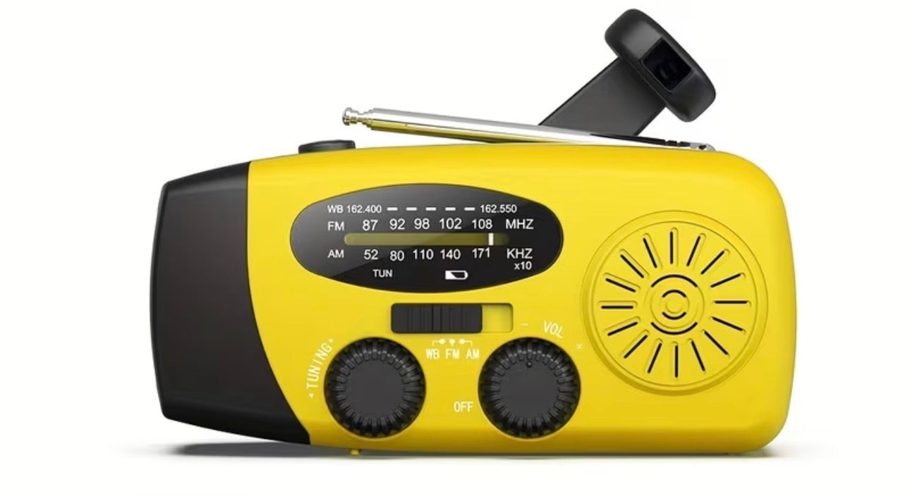 Emergency AM/FM Radio Charging Station (Solar/Hand Cranked/Electric)