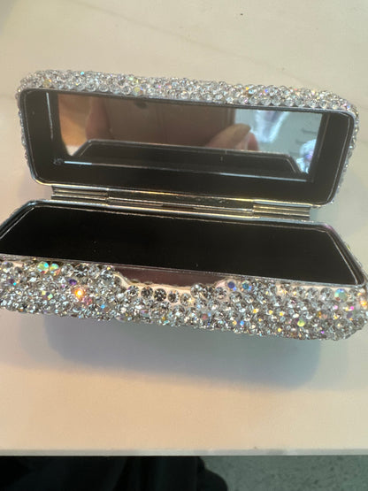 Diamonte Lipstick Holder with Mirror