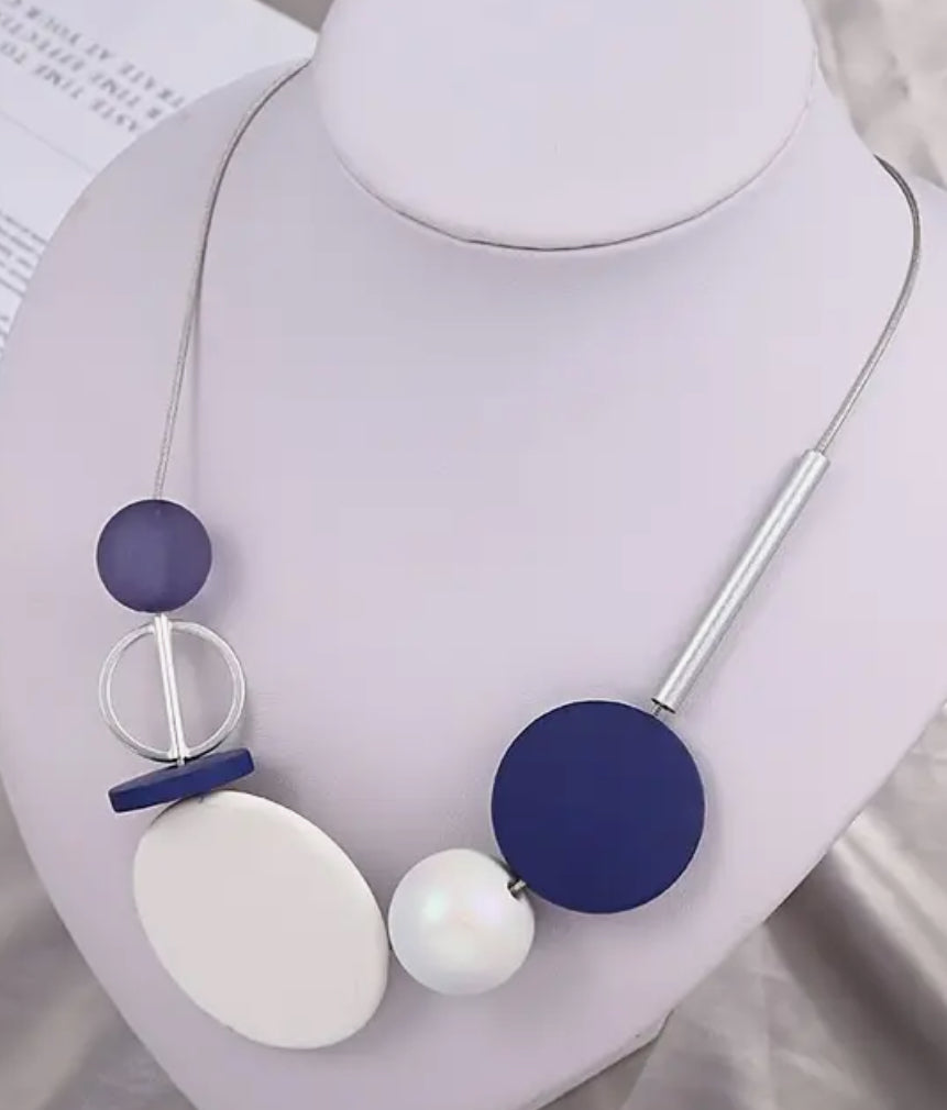 Modern geometric necklace