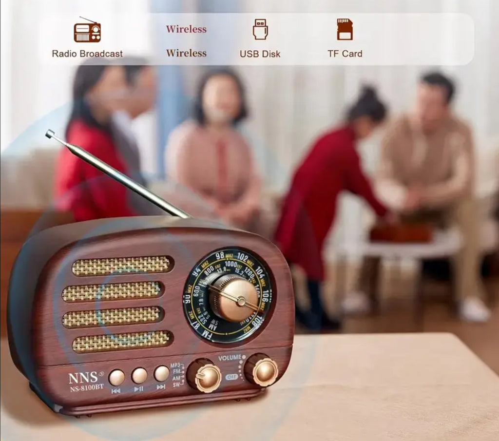 Haut-parleur radio portable (marron clair)