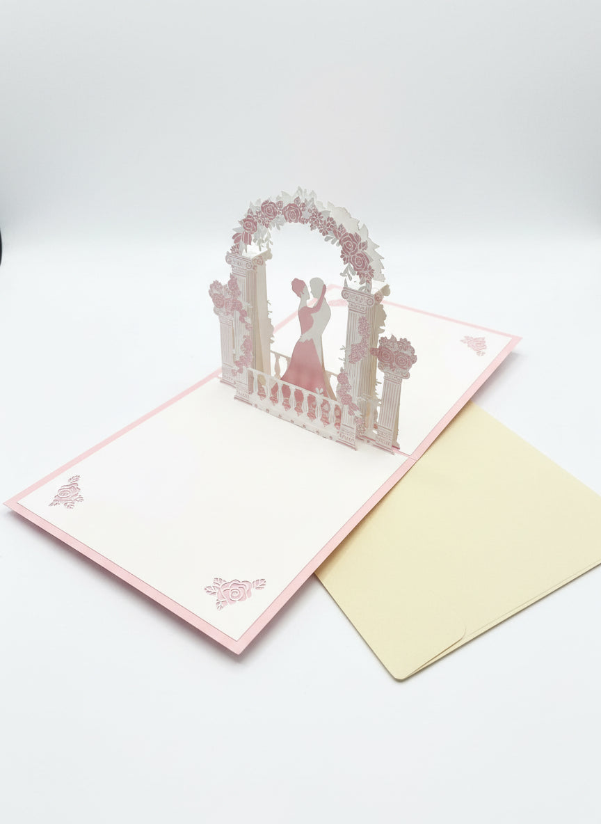 3D Pop-Up Greeting Card - Wedding