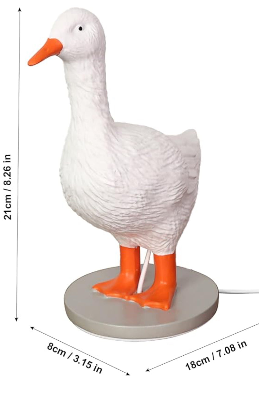 White Duck Laying Egg Lamp