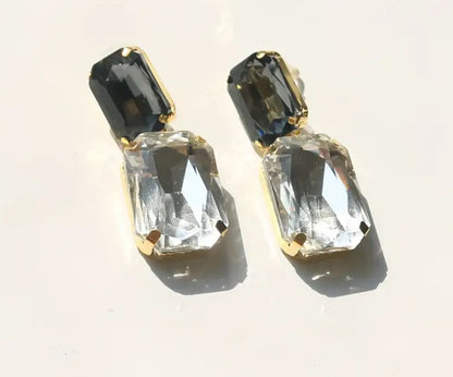 Oversized zirconia earrings