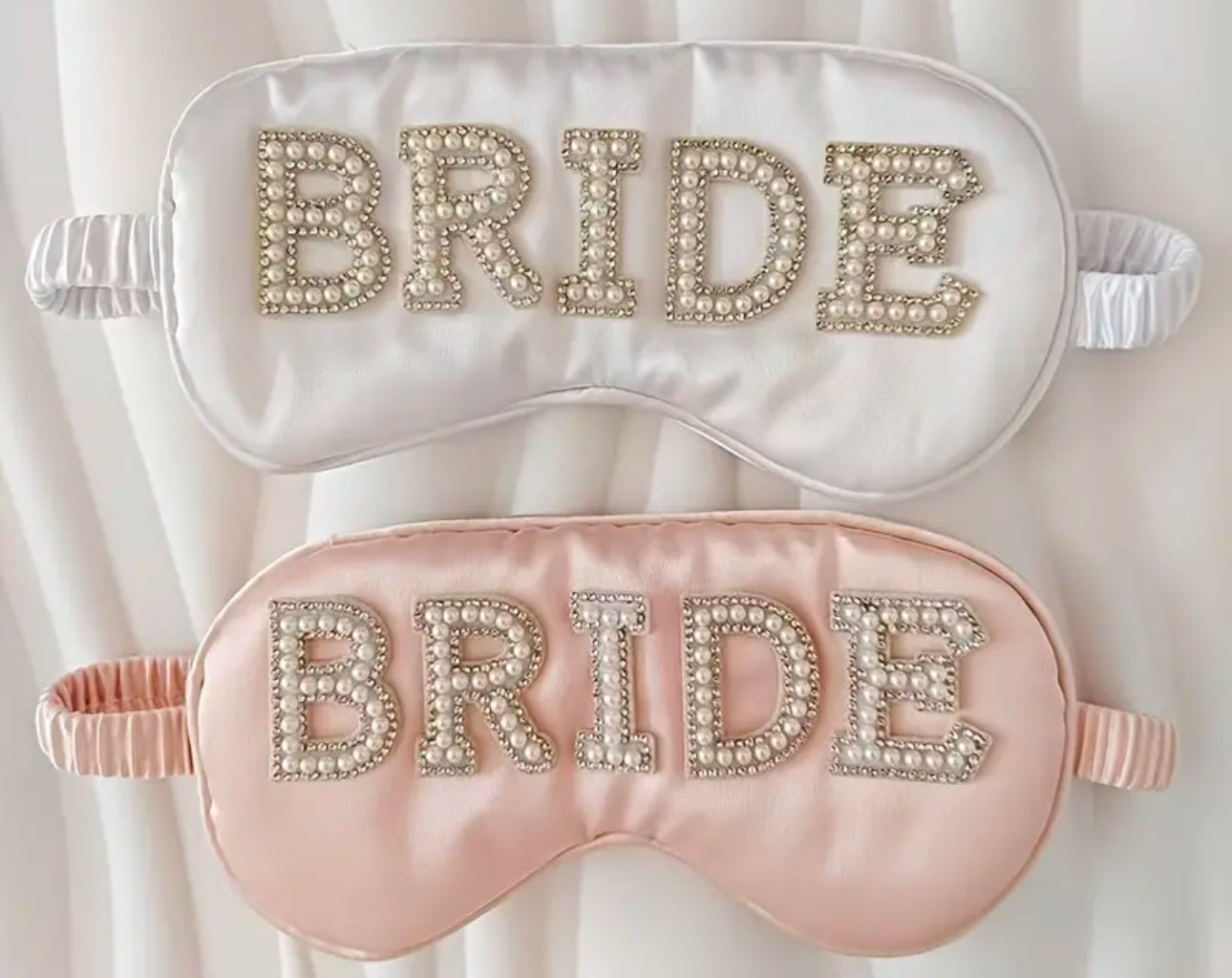 Masque de sommeil de mariée rose ou blanc