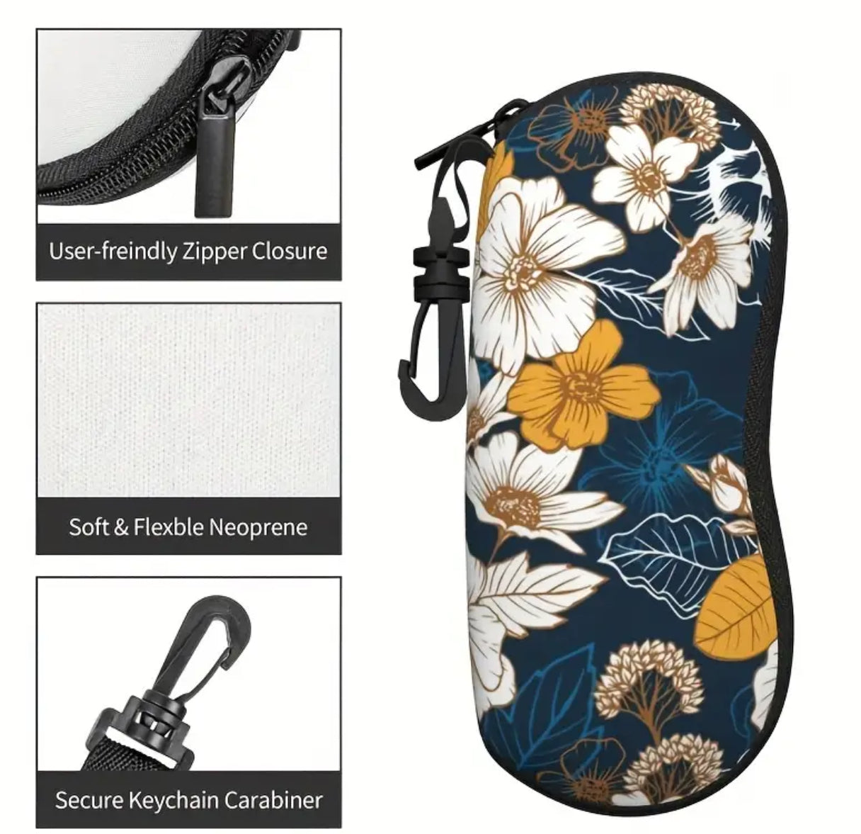 Spring flowers glasses case