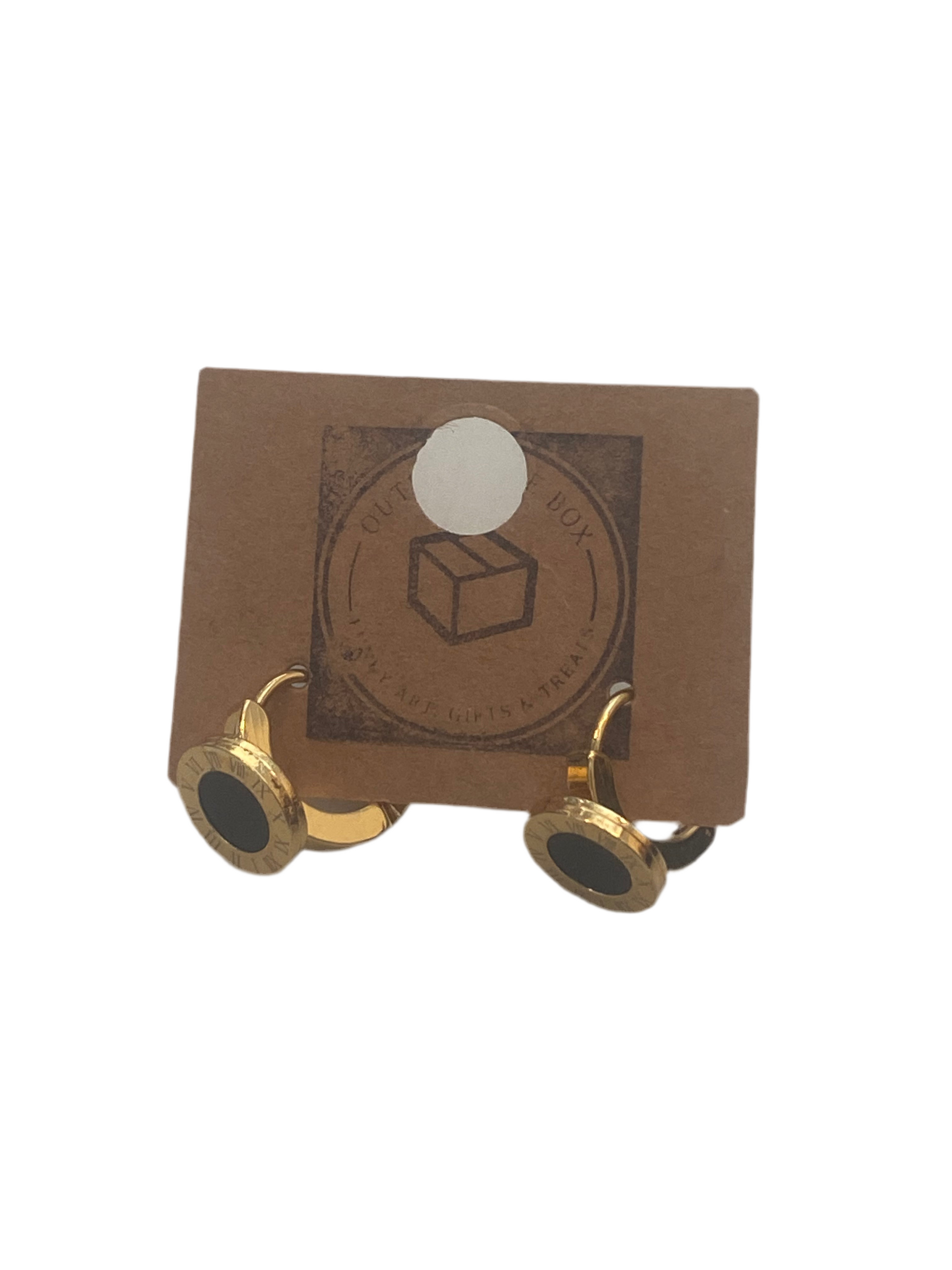 Roman Numeral Earrings - Smaller Hoops