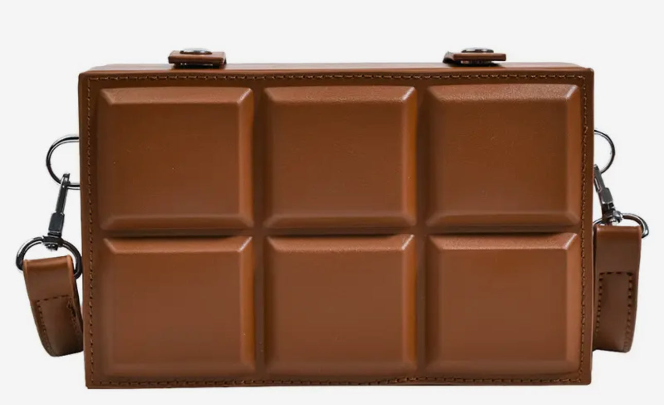 Sac à main en forme de bloc de chocolat