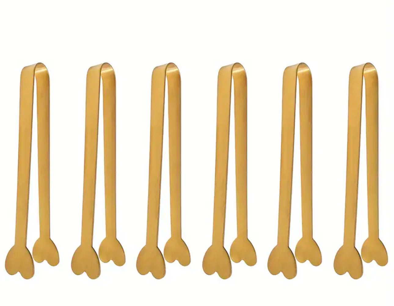 Pinces en forme de cœur en or (acier inoxydable)